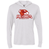 T-Shirts Heather White / X-Small Fire Ferrets Triblend Long Sleeve Hoodie Tee