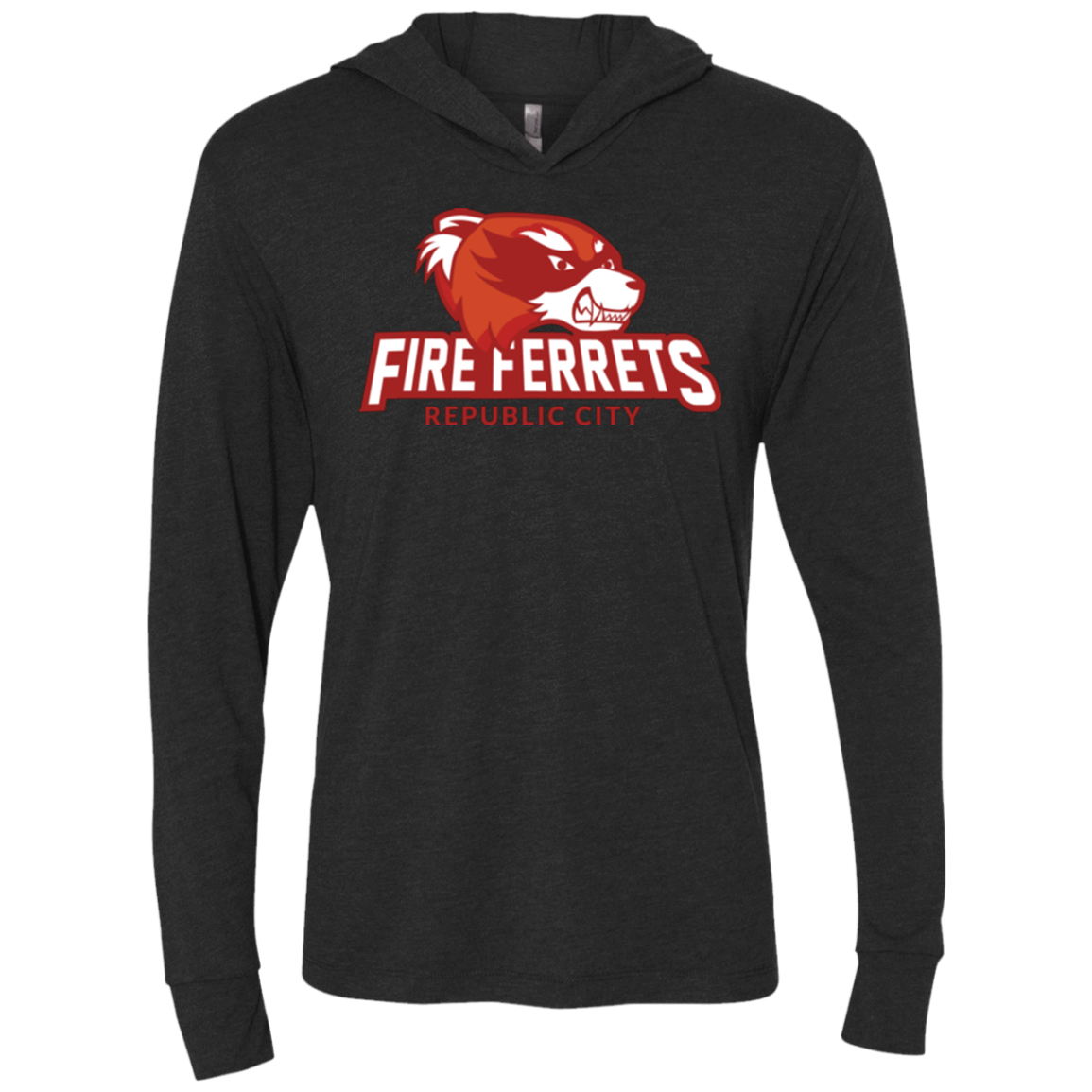 T-Shirts Vintage Black / X-Small Fire Ferrets Triblend Long Sleeve Hoodie Tee