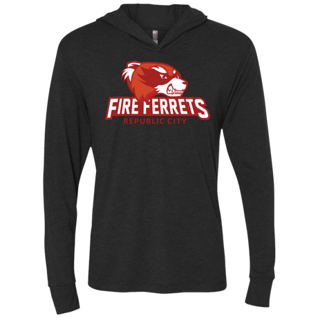 T-Shirts Vintage Black / X-Small Fire Ferrets Triblend Long Sleeve Hoodie Tee