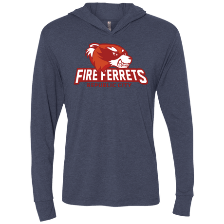 T-Shirts Vintage Navy / X-Small Fire Ferrets Triblend Long Sleeve Hoodie Tee