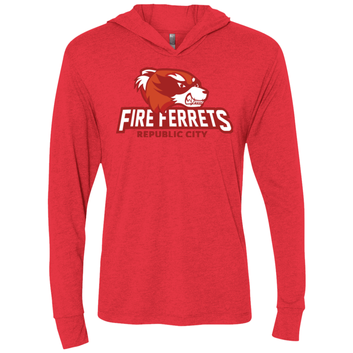 T-Shirts Vintage Red / X-Small Fire Ferrets Triblend Long Sleeve Hoodie Tee