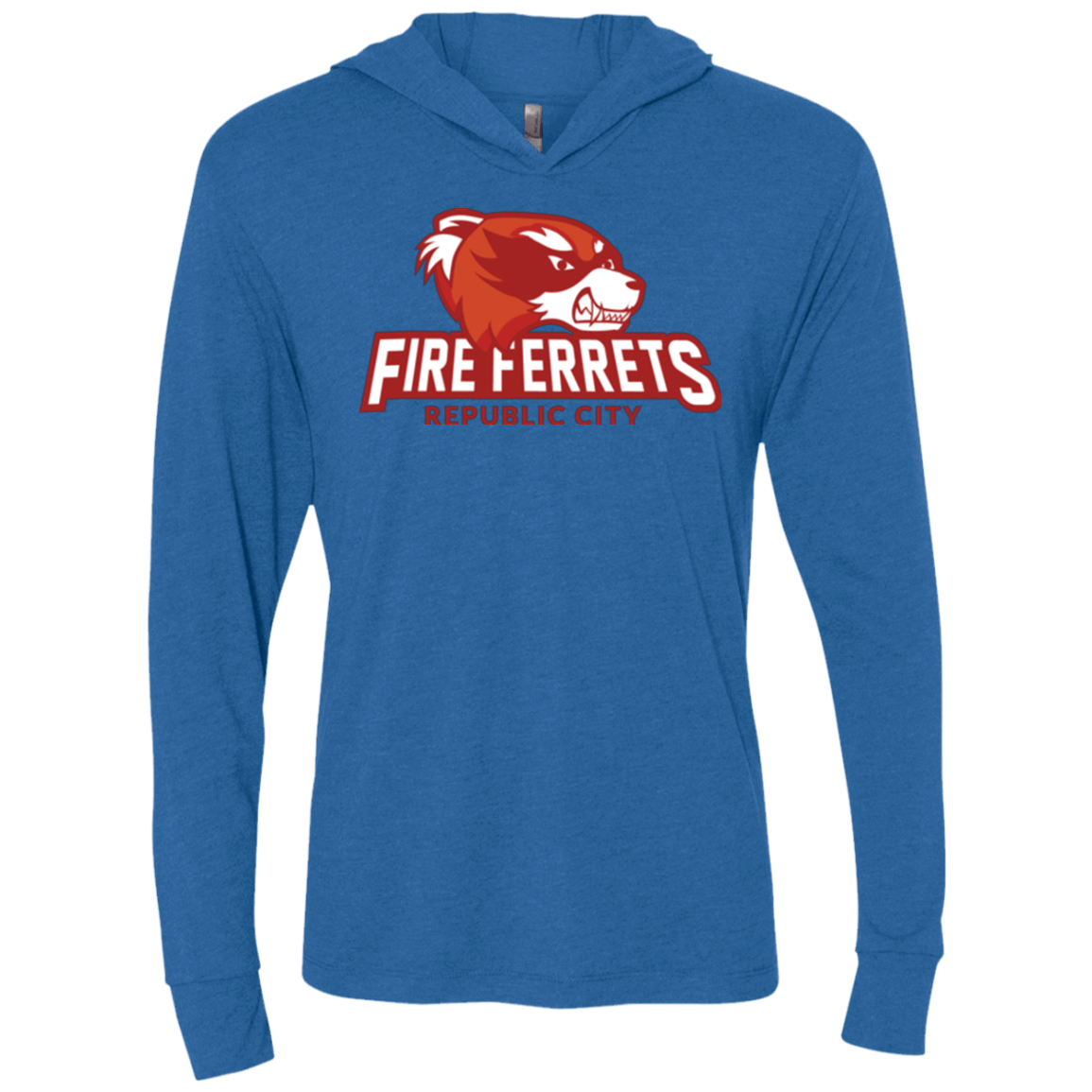 T-Shirts Vintage Royal / X-Small Fire Ferrets Triblend Long Sleeve Hoodie Tee