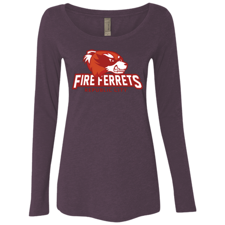 T-Shirts Vintage Purple / Small Fire Ferrets Women's Triblend Long Sleeve Shirt