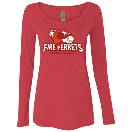 T-Shirts Vintage Red / Small Fire Ferrets Women's Triblend Long Sleeve Shirt