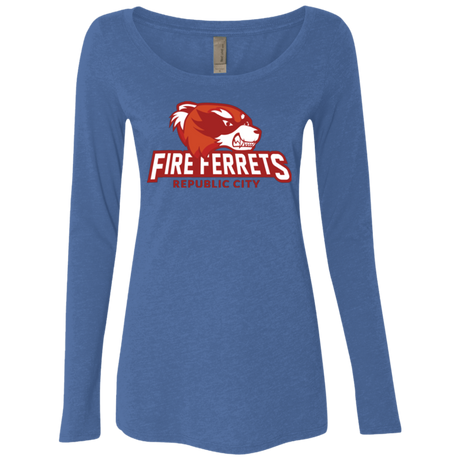 T-Shirts Vintage Royal / Small Fire Ferrets Women's Triblend Long Sleeve Shirt