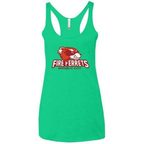 T-Shirts Envy / X-Small Fire Ferrets Women's Triblend Racerback Tank
