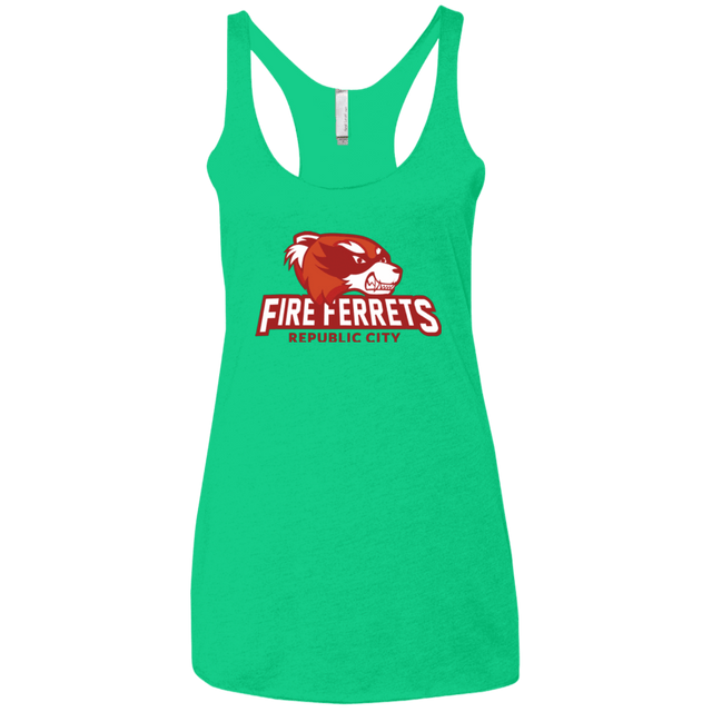 T-Shirts Envy / X-Small Fire Ferrets Women's Triblend Racerback Tank