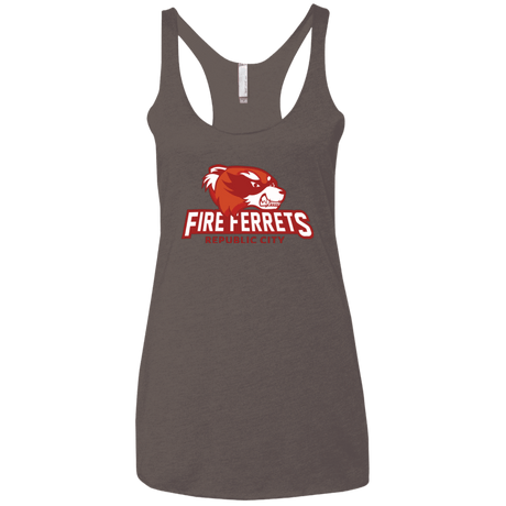 T-Shirts Macchiato / X-Small Fire Ferrets Women's Triblend Racerback Tank