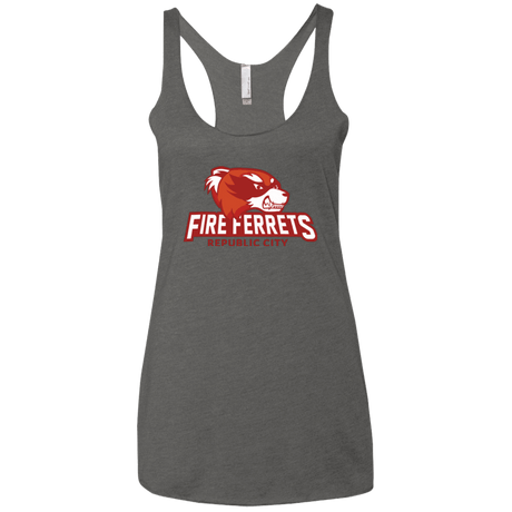 T-Shirts Premium Heather / X-Small Fire Ferrets Women's Triblend Racerback Tank