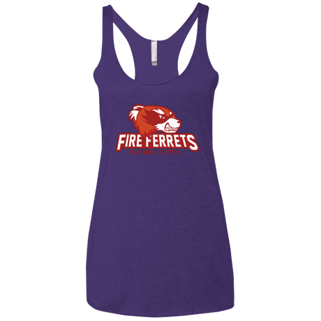 T-Shirts Purple / X-Small Fire Ferrets Women's Triblend Racerback Tank