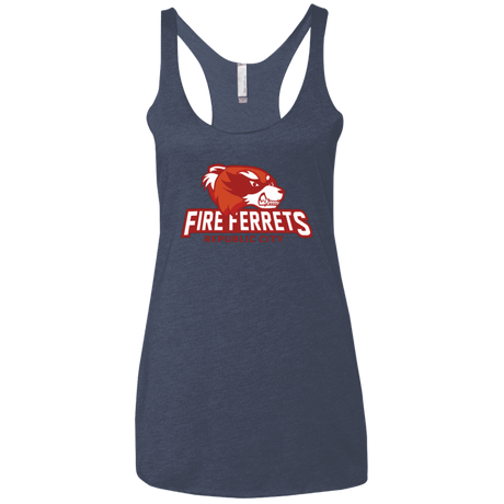 T-Shirts Vintage Navy / X-Small Fire Ferrets Women's Triblend Racerback Tank
