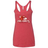 T-Shirts Vintage Red / X-Small Fire Ferrets Women's Triblend Racerback Tank