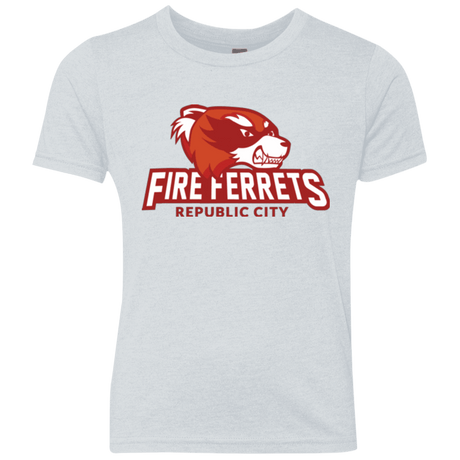 T-Shirts Heather White / YXS Fire Ferrets Youth Triblend T-Shirt