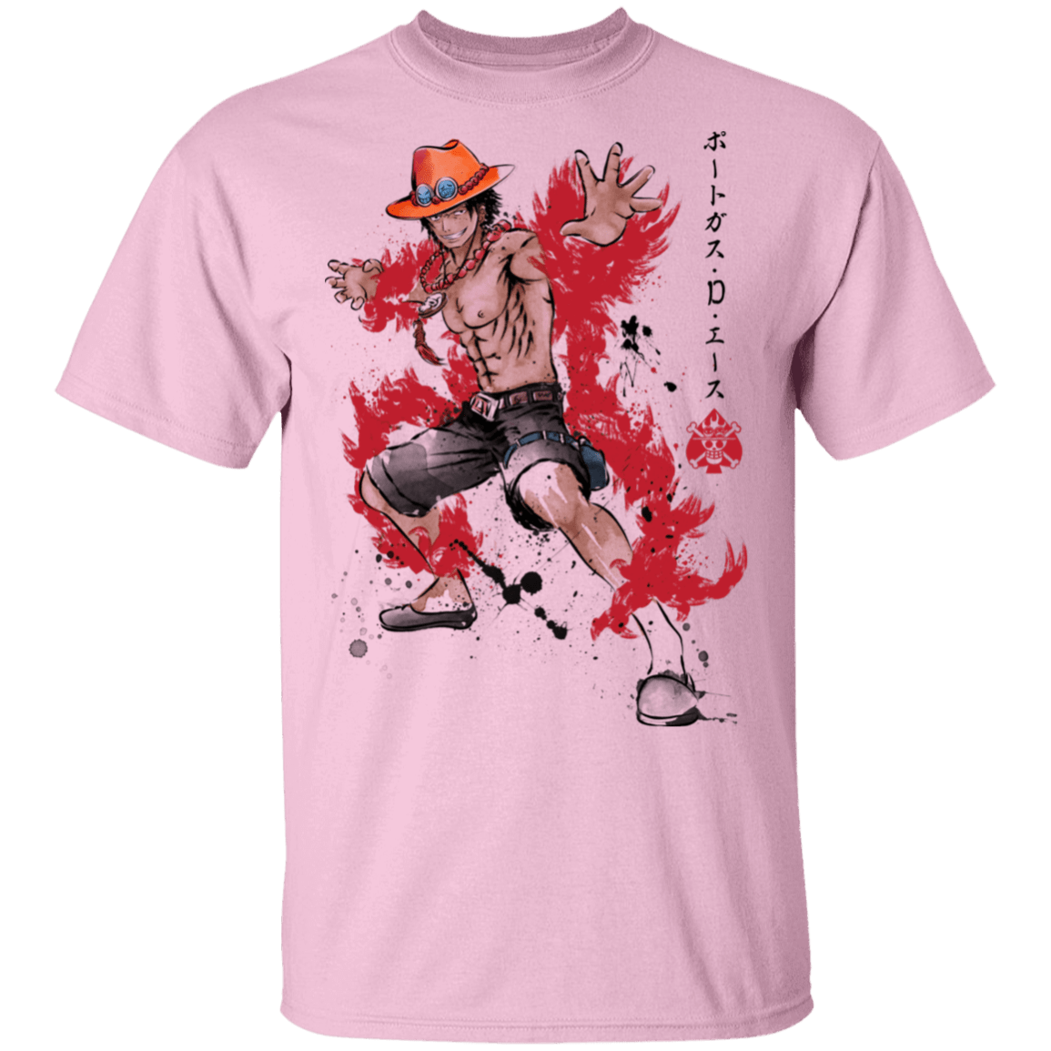 T-Shirts Light Pink / S Fire Fist Ace T-Shirt