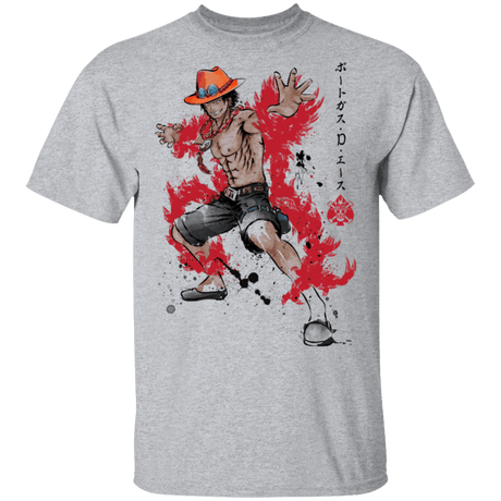 T-Shirts Sport Grey / S Fire Fist Ace T-Shirt