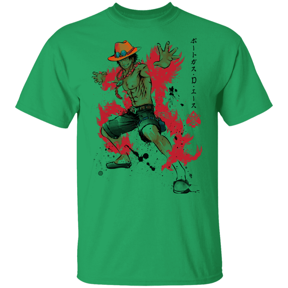 T-Shirts Irish Green / YXS Fire Fist Ace Youth T-Shirt