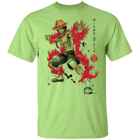 T-Shirts Mint Green / YXS Fire Fist Ace Youth T-Shirt