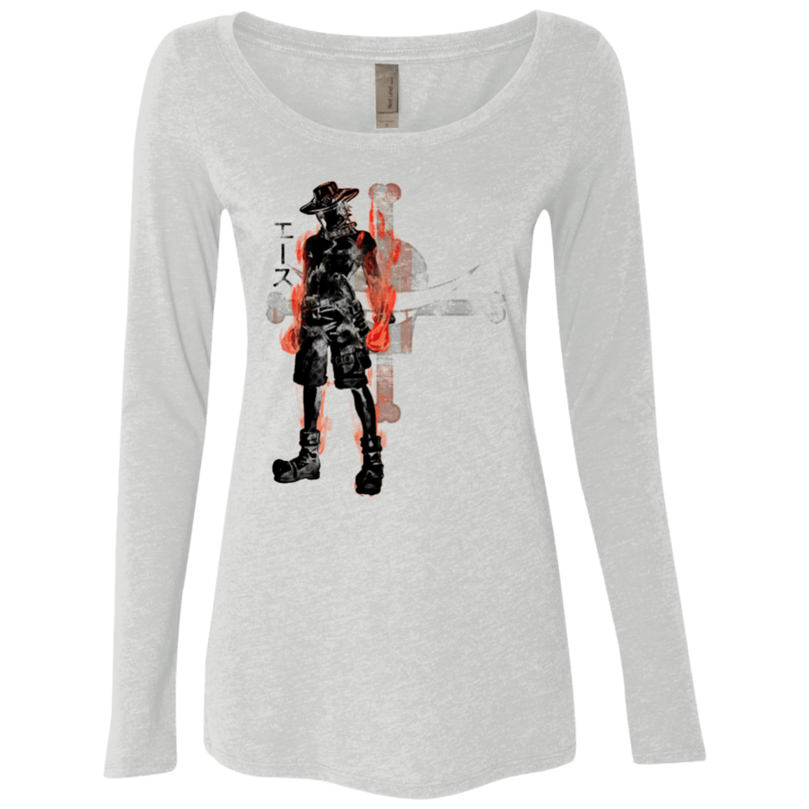 T-Shirts Heather White / Small Fire fist Women's Triblend Long Sleeve Shirt
