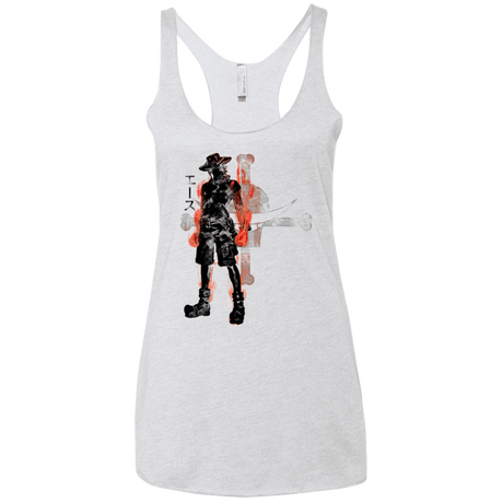 T-Shirts Heather White / X-Small Fire fist Women's Triblend Racerback Tank