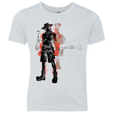 T-Shirts Heather White / YXS Fire fist Youth Triblend T-Shirt