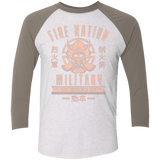 T-Shirts Heather White/Vintage Grey / X-Small Fire is Fierce Men's Triblend 3/4 Sleeve