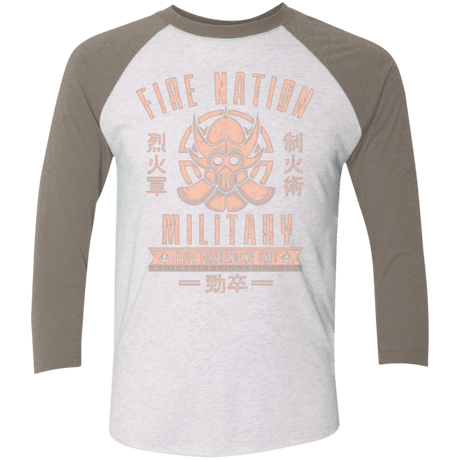 T-Shirts Heather White/Vintage Grey / X-Small Fire is Fierce Men's Triblend 3/4 Sleeve