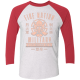 T-Shirts Heather White/Vintage Red / X-Small Fire is Fierce Men's Triblend 3/4 Sleeve