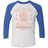 T-Shirts Heather White/Vintage Royal / X-Small Fire is Fierce Men's Triblend 3/4 Sleeve