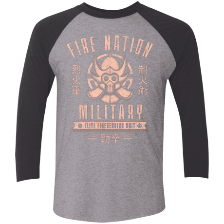 T-Shirts Premium Heather/ Vintage Black / X-Small Fire is Fierce Men's Triblend 3/4 Sleeve