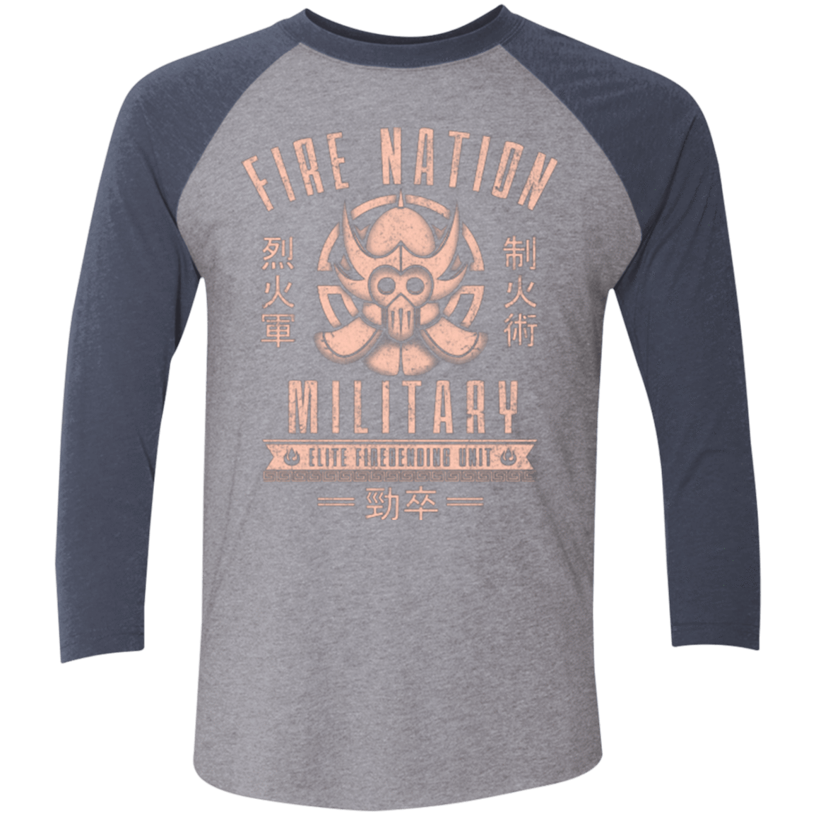 T-Shirts Premium Heather/ Vintage Navy / X-Small Fire is Fierce Men's Triblend 3/4 Sleeve
