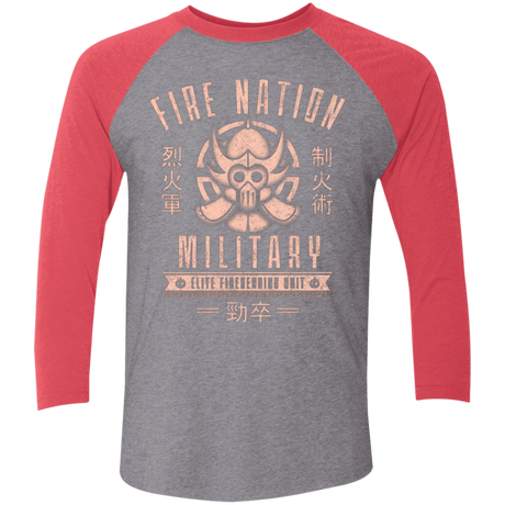 T-Shirts Premium Heather/ Vintage Red / X-Small Fire is Fierce Men's Triblend 3/4 Sleeve