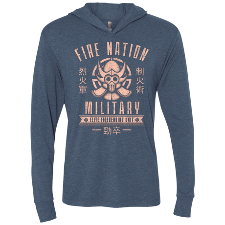 T-Shirts Indigo / X-Small Fire is Fierce Triblend Long Sleeve Hoodie Tee