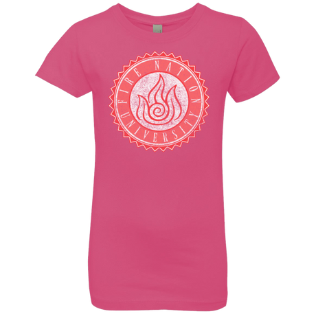 T-Shirts Hot Pink / YXS Fire Nation Univeristy Girls Premium T-Shirt