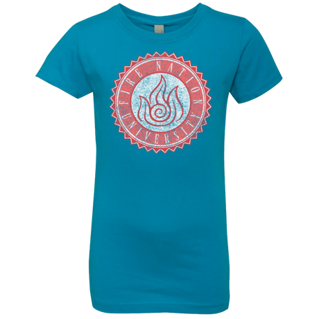 T-Shirts Turquoise / YXS Fire Nation Univeristy Girls Premium T-Shirt