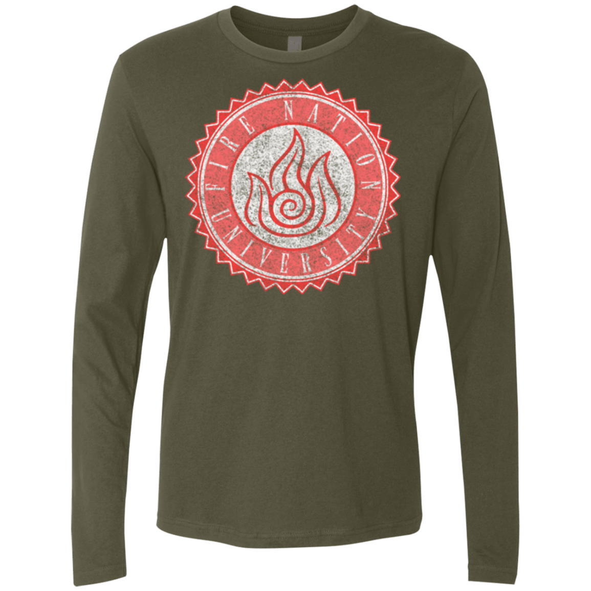 T-Shirts Military Green / Small Fire Nation Univeristy Men's Premium Long Sleeve