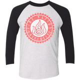 T-Shirts Heather White/Vintage Black / X-Small Fire Nation Univeristy Triblend 3/4 Sleeve