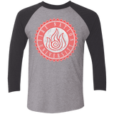 T-Shirts Premium Heather/ Vintage Black / X-Small Fire Nation Univeristy Triblend 3/4 Sleeve