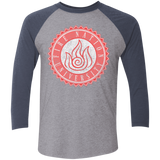 T-Shirts Premium Heather/ Vintage Navy / X-Small Fire Nation Univeristy Triblend 3/4 Sleeve
