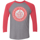 T-Shirts Premium Heather/ Vintage Red / X-Small Fire Nation Univeristy Triblend 3/4 Sleeve