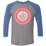 T-Shirts Premium Heather/ Vintage Royal / X-Small Fire Nation Univeristy Triblend 3/4 Sleeve