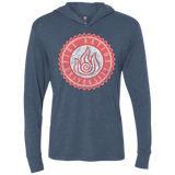T-Shirts Indigo / X-Small Fire Nation Univeristy Triblend Long Sleeve Hoodie Tee