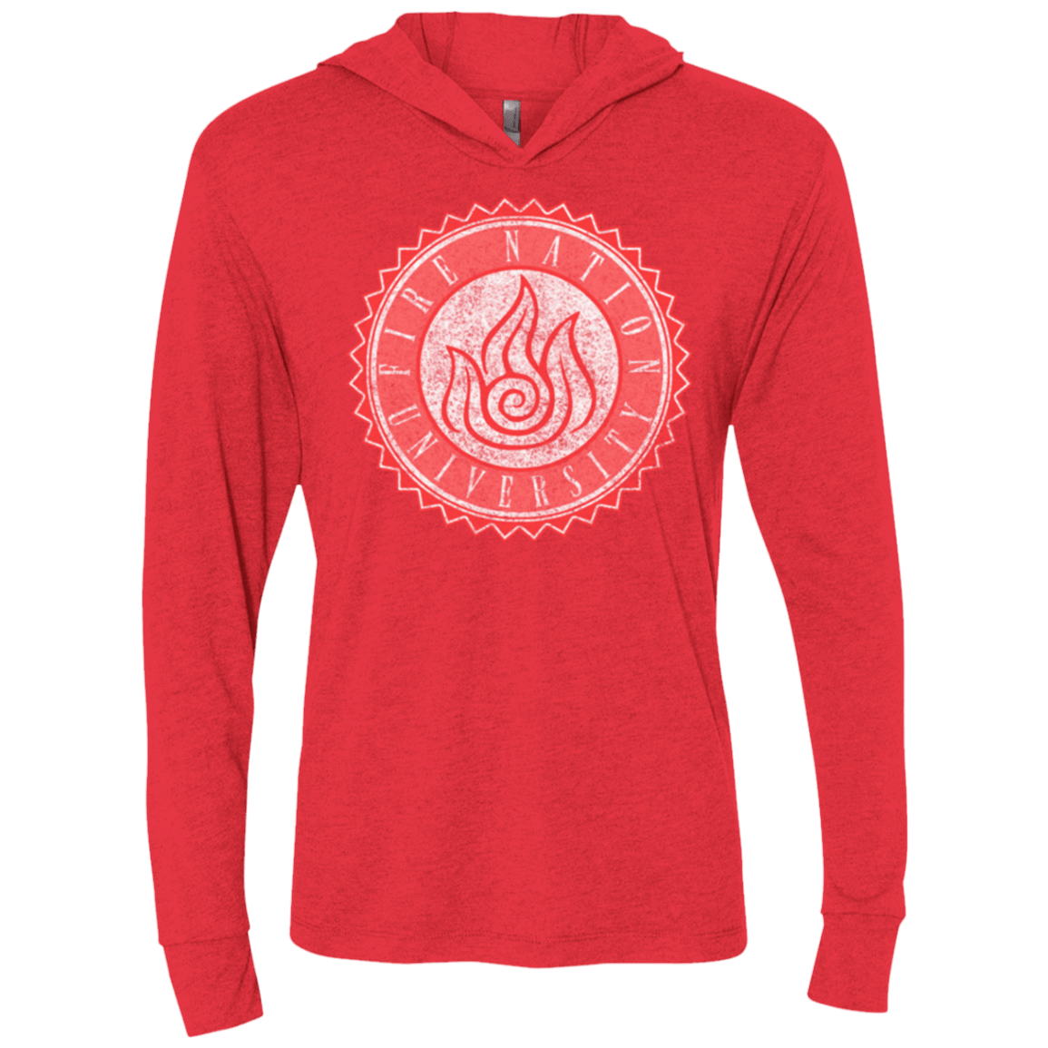 T-Shirts Vintage Red / X-Small Fire Nation Univeristy Triblend Long Sleeve Hoodie Tee