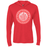 T-Shirts Vintage Red / X-Small Fire Nation Univeristy Triblend Long Sleeve Hoodie Tee