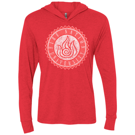 T-Shirts Vintage Red / X-Small Fire Nation Univeristy Triblend Long Sleeve Hoodie Tee