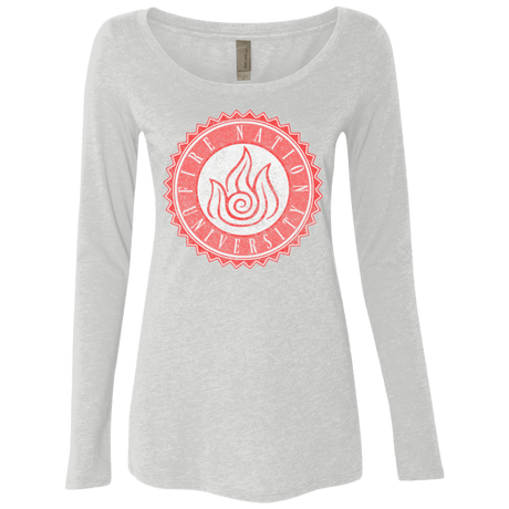 T-Shirts Heather White / Small Fire Nation Univeristy Women's Triblend Long Sleeve Shirt