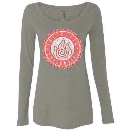 T-Shirts Venetian Grey / Small Fire Nation Univeristy Women's Triblend Long Sleeve Shirt