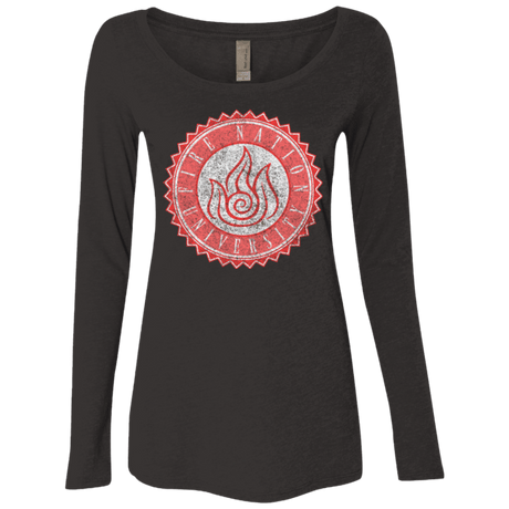 T-Shirts Vintage Black / Small Fire Nation Univeristy Women's Triblend Long Sleeve Shirt