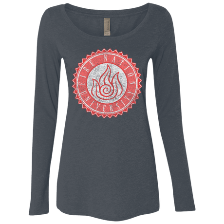 T-Shirts Vintage Navy / Small Fire Nation Univeristy Women's Triblend Long Sleeve Shirt