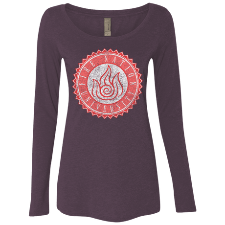 T-Shirts Vintage Purple / Small Fire Nation Univeristy Women's Triblend Long Sleeve Shirt