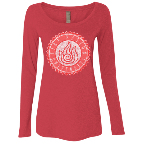 T-Shirts Vintage Red / Small Fire Nation Univeristy Women's Triblend Long Sleeve Shirt